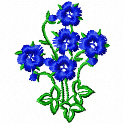 Flowers And Tree Embroidery Design 12
